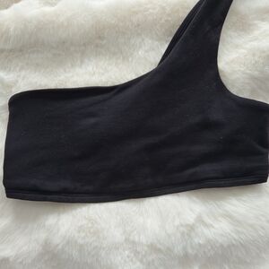 Alo Yoga Black One Shoulder Sports Bra Athletic Top Size XS